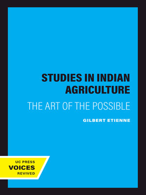 cover image of Studies in Indian Agriculture
